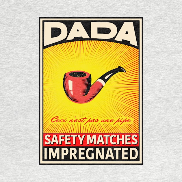 Dada Retro Matchbox Label The Pipe by Peadro